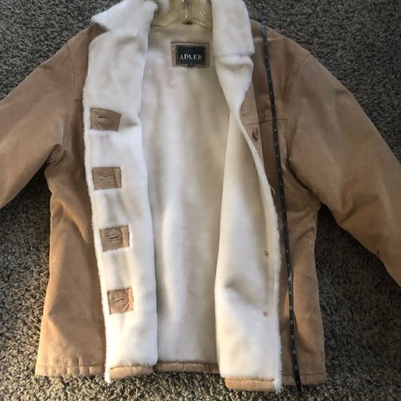 🔥🔥Adler collection Beautiful vintage lambskin tan leather jacket super warm - Picture 8 of 10